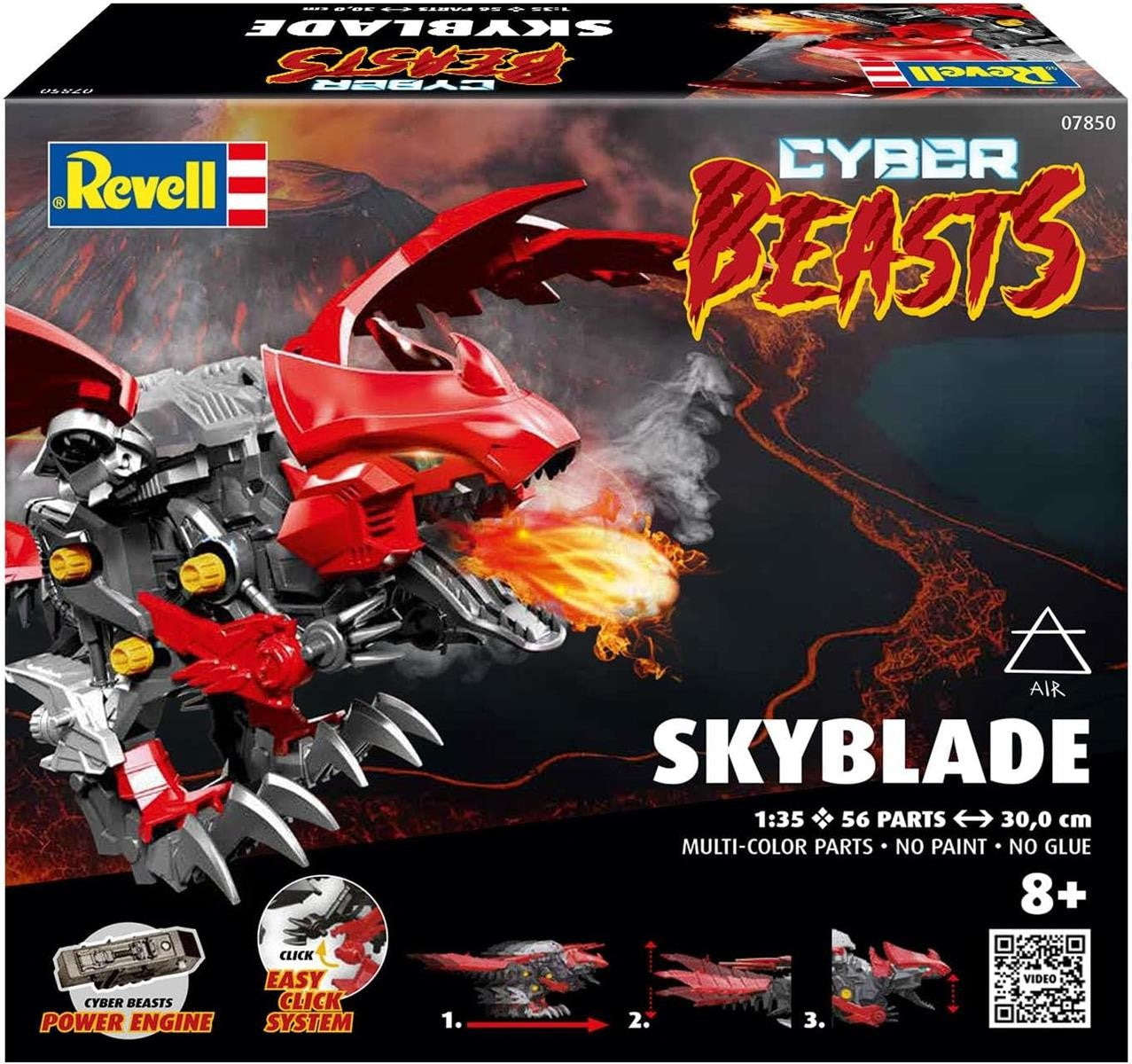 Revell Modellbau, CyberBeasts SkyBlade, Bausatz, Maßstab 1:48, 80 Teile, Bastelset ab 10 Jahren, Detailgetreues Modell, Fantasiefigur, Authentische Nachbildung