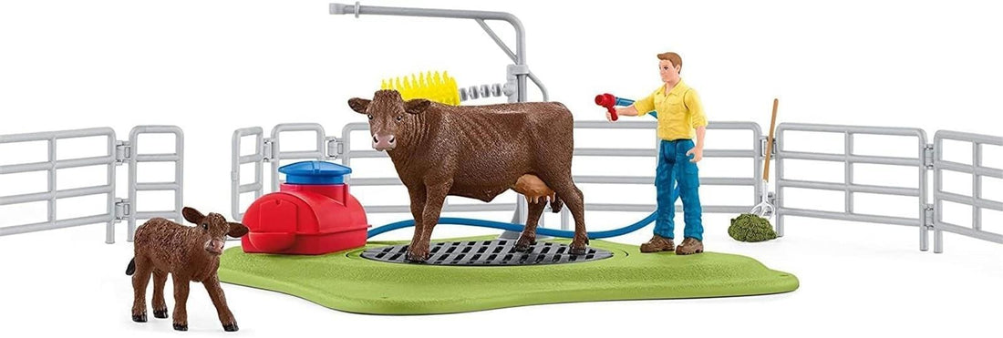 SCHLEICH 42529 Spielset Kuh Waschstation