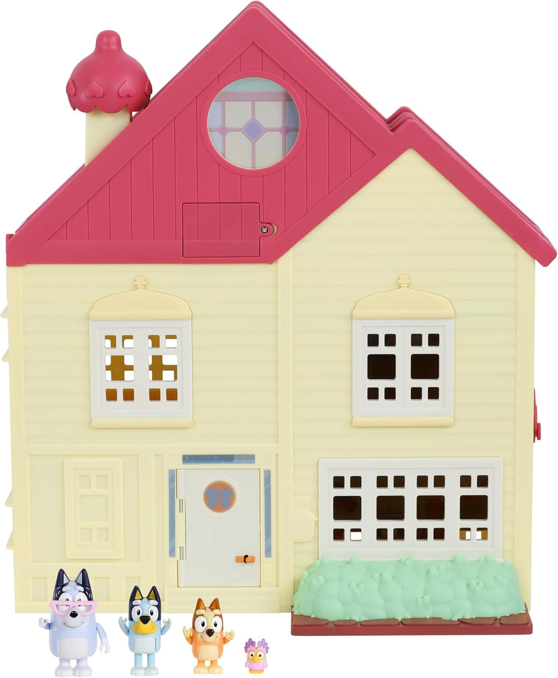 Bluey unglaubliches Licht- und Klangspielhaus und Spielzeugkiste, 6–8 cm große Figuren