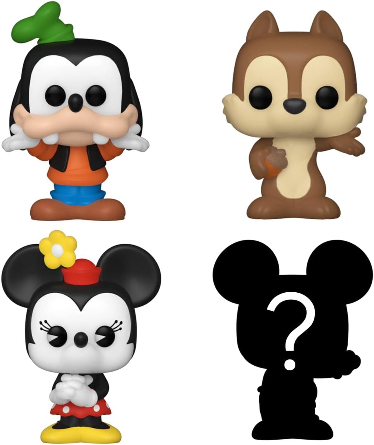 Funko Bitty Pop! Disney - Goofy, Chip, Minnie Mouse (Hands Folded) und eine Überraschungs-Mini-Figur - 0.9 Inch (2.2 cm) Sammlerstück Stapelbares Display-Regal Inklusive - Geschenkidee