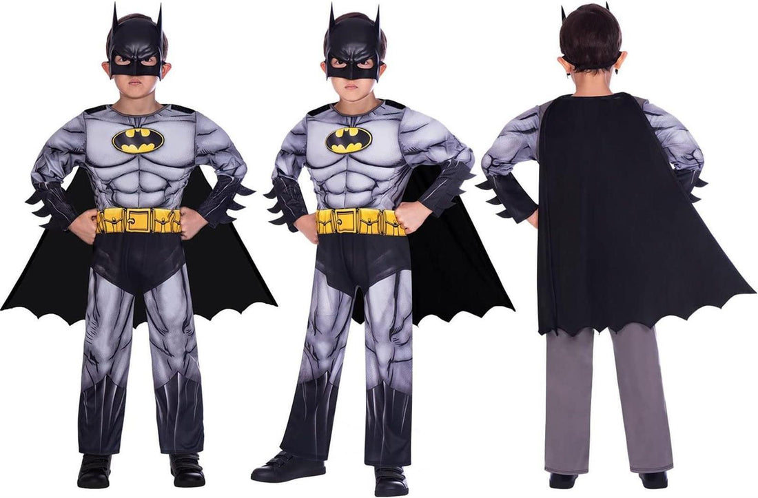 amscan offiziell lizenziert klassisches Batman Kostüm für Kinder Jungen 4-6 Jahre