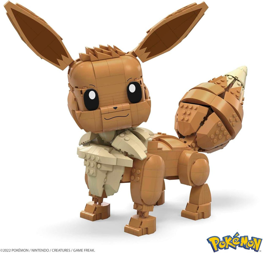 MEGA Construx GMD34 - Pokémon Jumbo Evoli (30cm), Bauset mit beweglicher Figur, Spielzeug ab 10 Jahren