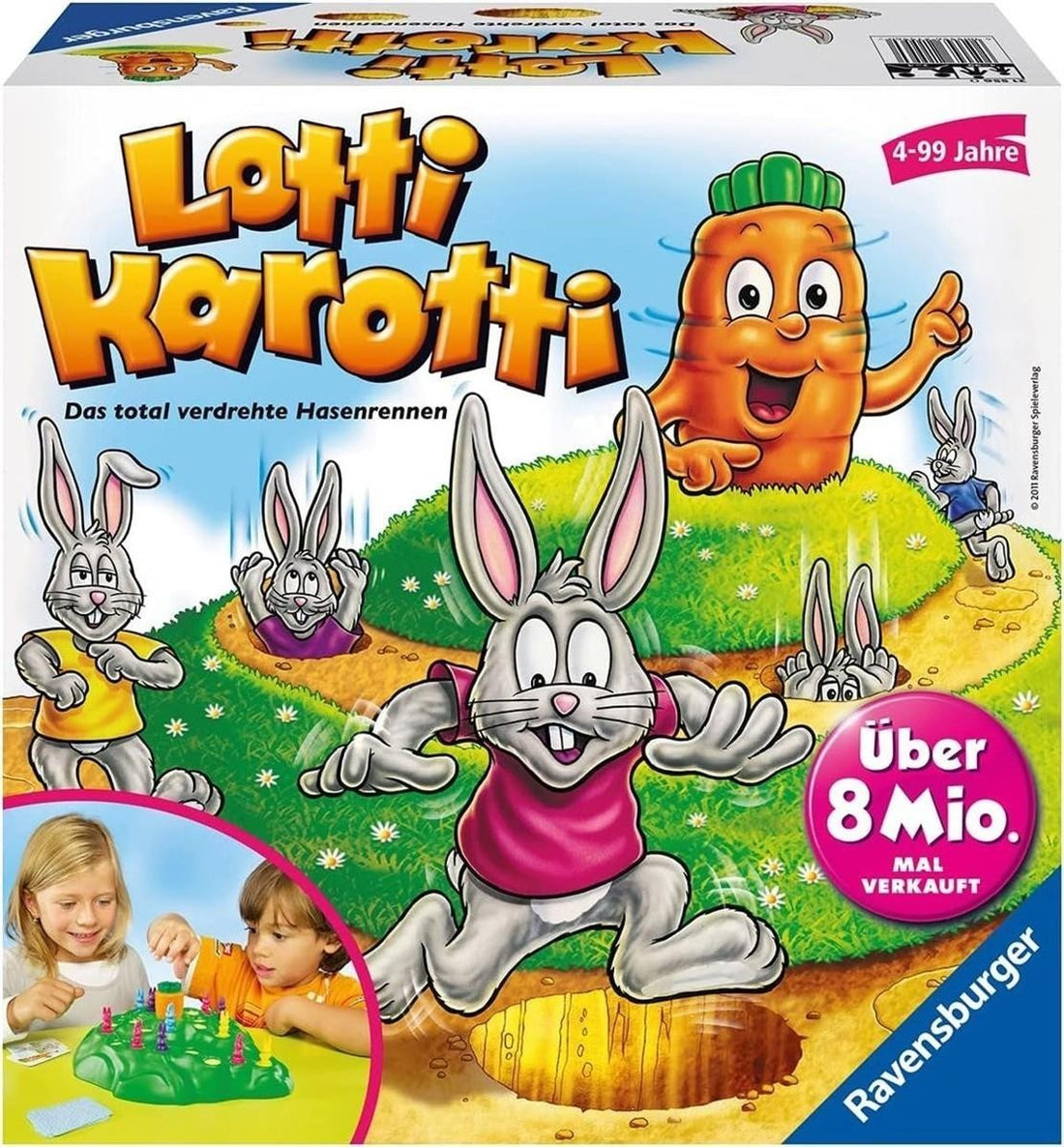 Ravensburger 21556 Lotti Karotti Brettspiel für Kinder ab 4 Jahren Familienspiel für Kinder und Erwachsene Klassiker für 2-4 Spieler