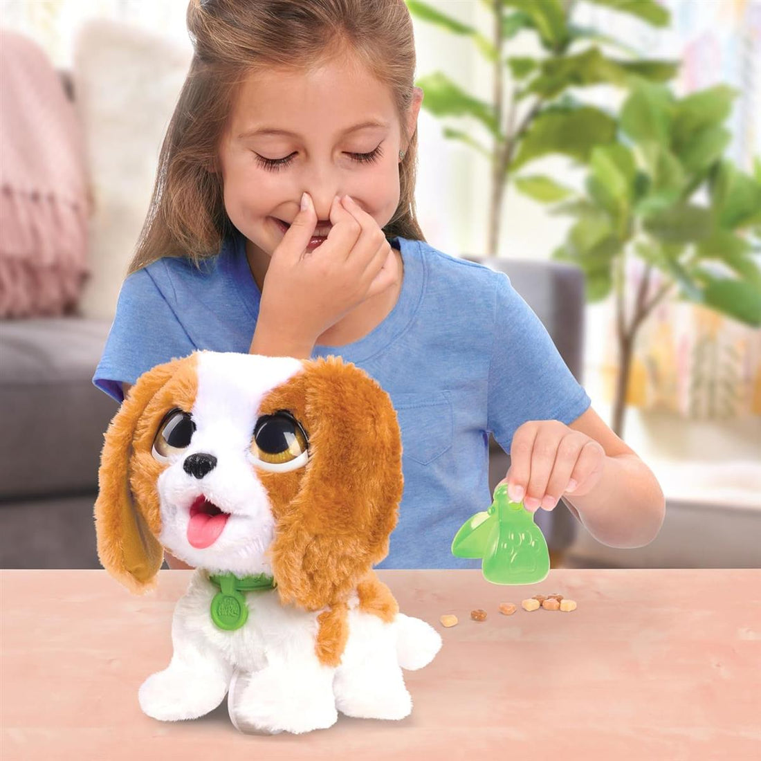 Just Play furReal Poop-a-Lots Cavalier King Charles Spaniel, interaktives, 20,3 cm großes, laufendes Plüschtier, Hündchen mit Leine, das „Häufchen“ Macht, 6-teilig, Kinderspielzeug ab 4 Jahren