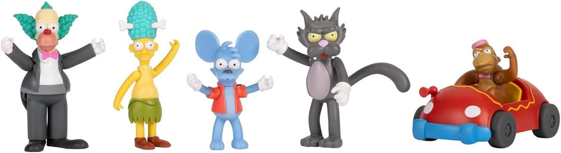 Die Simpsons 6 cm Figuren Multipack „Krusty, der Clown“, bewegliche Gliedmaßen, zum Sammeln, für Kinder ab 4 Jahren