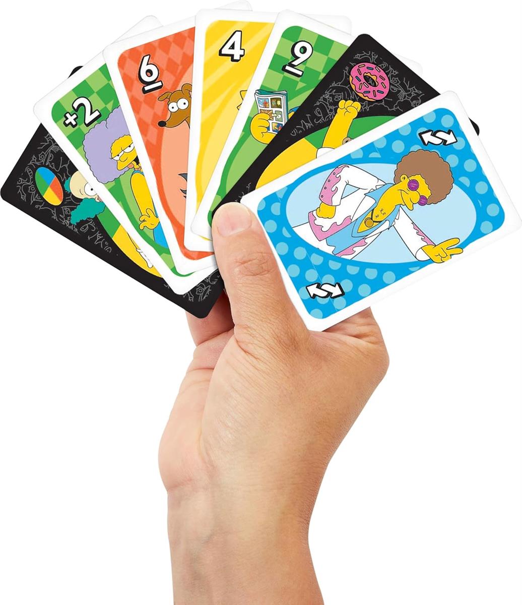 Mattel Games UNO The Simpsons Kartenspiel für Kinder, Erwachsene & Familienabende, Partys, Reisen und Camping, Spielzeug-Sammelstück, inspiriert von der Serie