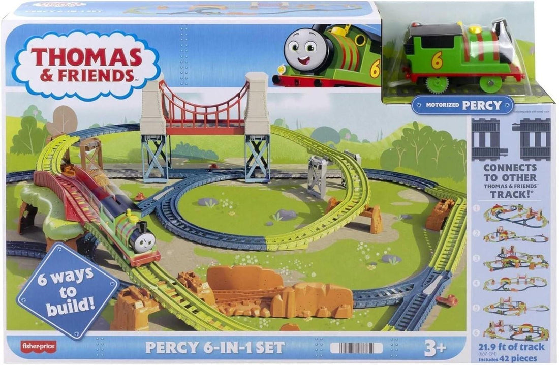 Thomas & Friends Percy 6-in-1 Spielzeugbahn für Kinder ab 3 Jahren