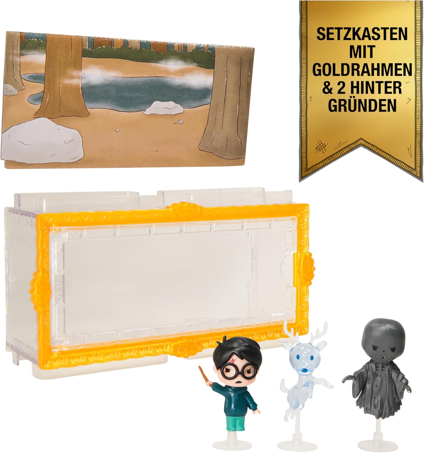 Wizarding World Harry Potter - Micro Magical Moments Sammelfiguren Multipack "Patronus" mit Harry Potter, Hirsch-Patronus, Dementor und Setzkasten, für Kinder ab 6 Jahren, Fanartikel