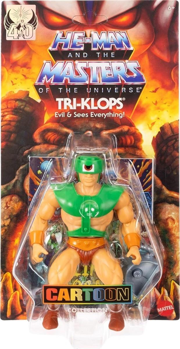 Masters of the Universe Origins Actionfigur Tri-Klops aus der Cartoon-Kollektion, ca.14 cm groß, der Mann mit dem Radarauge aus der TV-Serie der 1980er, Gestaltung und Zubehör mit vielen Details,JBM81
