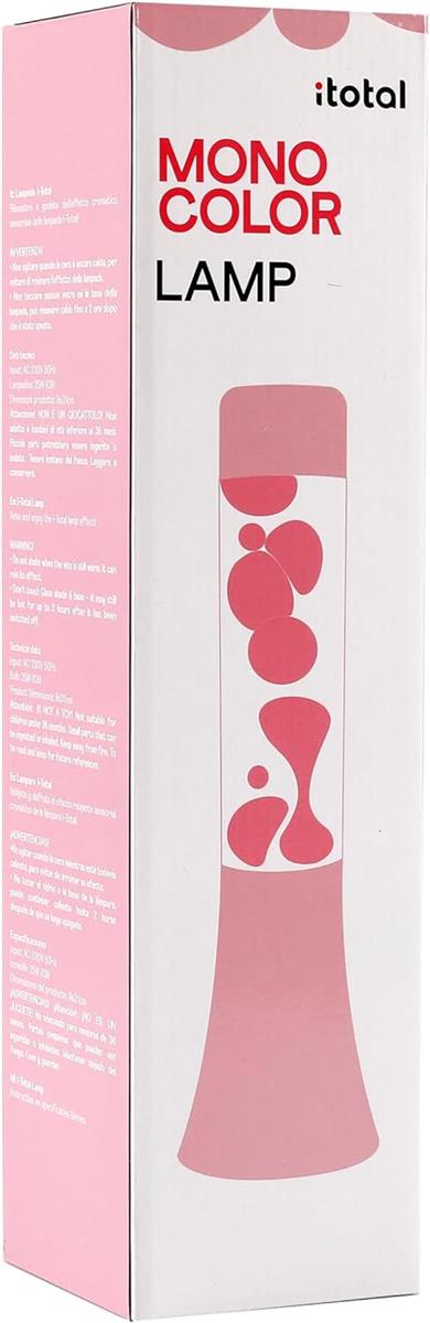 I-TOTAL® Lavalampe Magie Lavaspektakel: Einzigartiges für Ihr Zuhause Rosa Pastell Flared