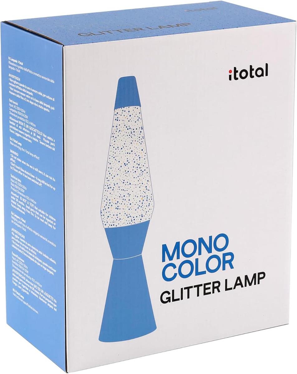 I-TOTAL® Lavalampe Magie Lavaspektakel: Einzigartiges für Ihr Zuhause Lila Pastell Glitter Spaceship