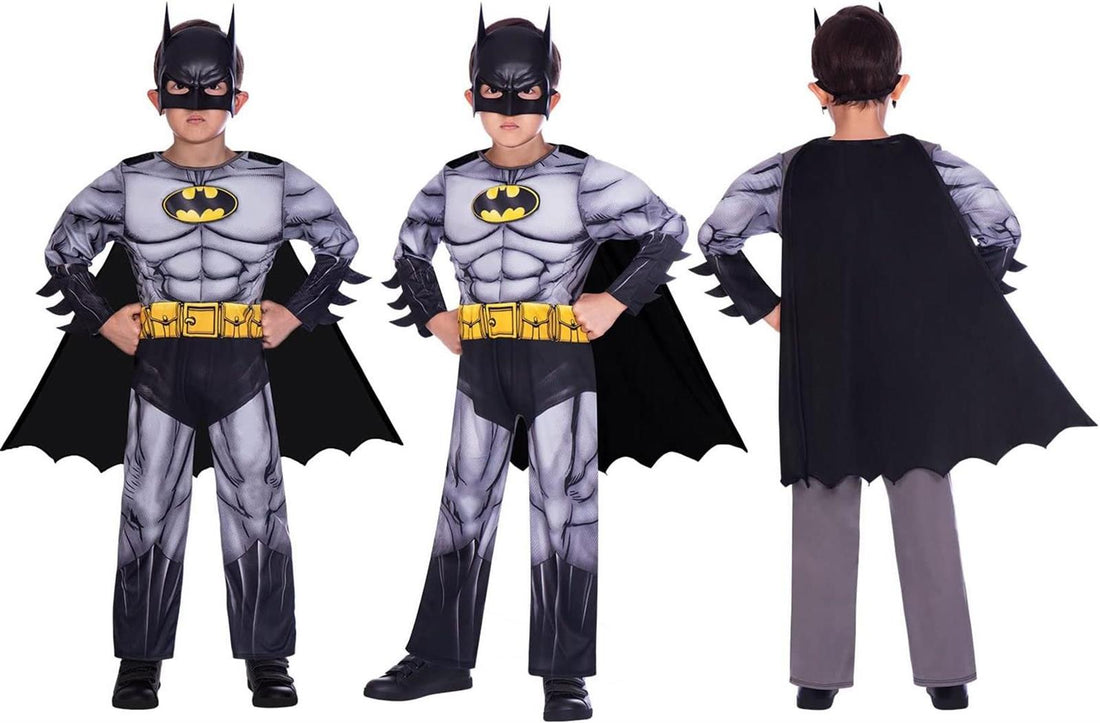amscan offiziell lizenziert klassisches Batman Kostüm für Kinder Jungen 3-4 Jahre