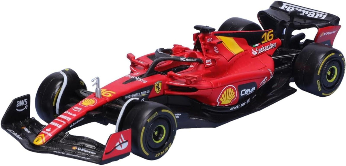 Bburago - Geschenkpaket 4 F1 Ferrari SF-23-4 realistische Modellautos im Maßstab 1:43, offizielle Ferrari-Lizenz, empfohlenes Alter 3+ Jahre