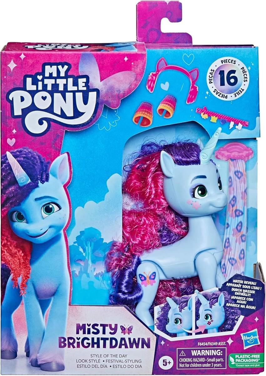 My Little Pony Spielzeug Misty Brightdawn Festival-Styling, Ponyfigur mit Accessoires