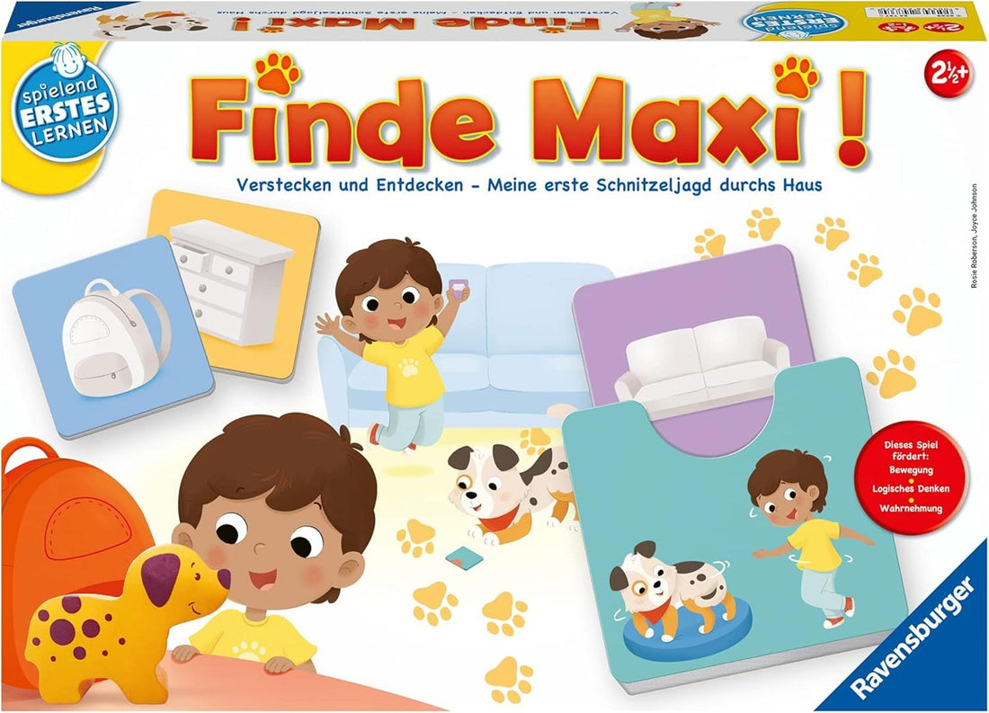 Ravensburger 24737 - Finde Maxi! - Lernspiel für Kinder ab 2,5 Jahren, Spielend Erstes Lernen für 1-2 Spieler