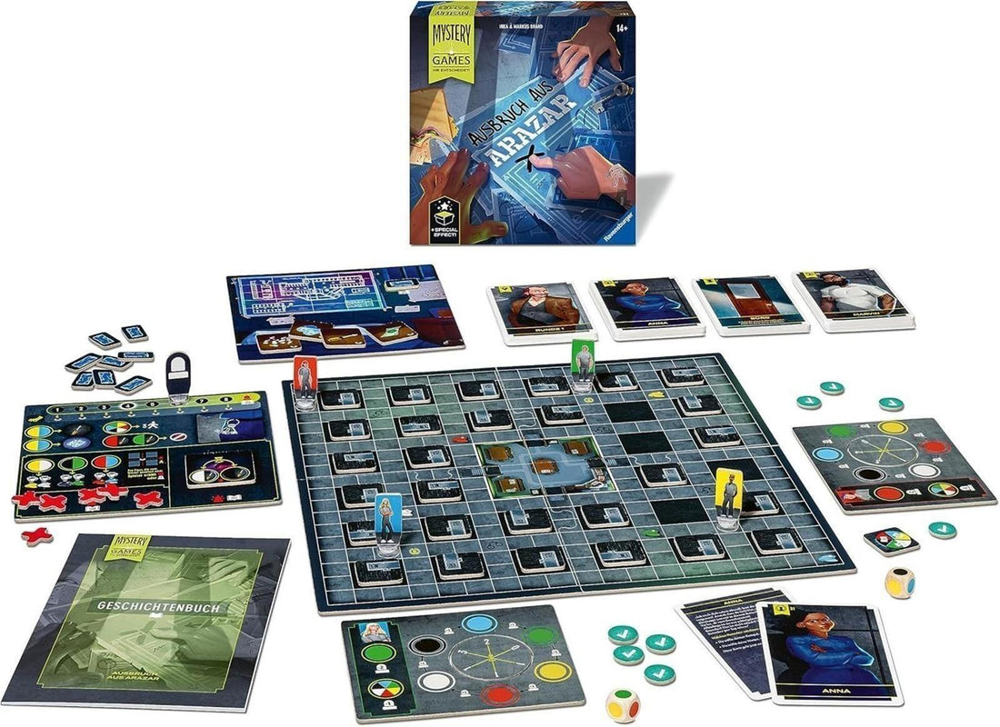 Ravensburger Familienspiel 27365 - Mystery Games: Der Ausbruch aus Arazar - Storytelling- und Erlebnisspiel für 2-4 Spieler ab 14 Jahren