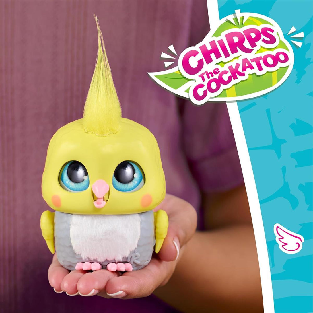 Just Play furReal Handfuls – Chirps, der Kakadu, 8,9 cm großes, interaktives Spielzeug für Jungen, Mädchen und Kinder ab 4 Jahren