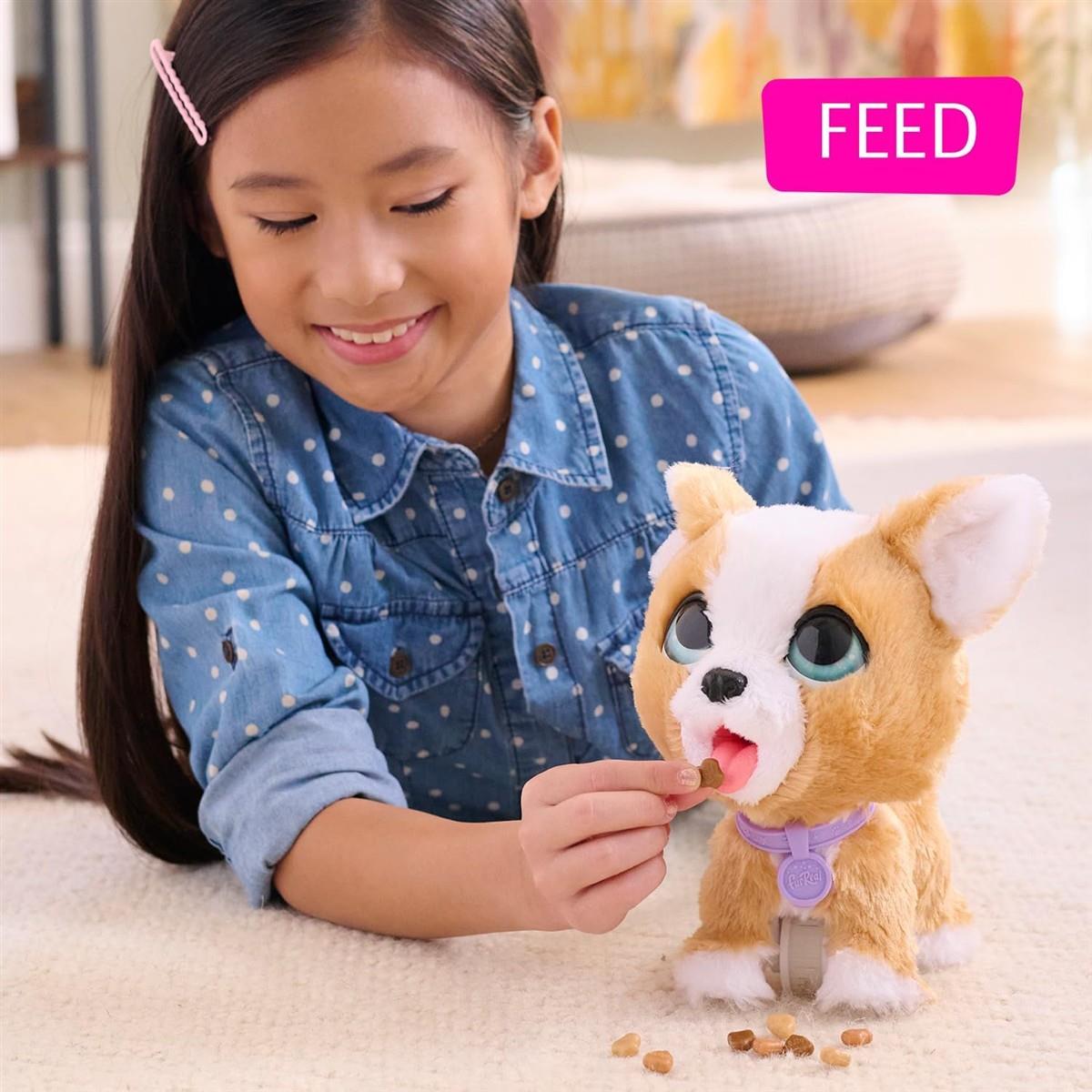 Just Play furReal Poop-A-Lots Corgi interaktives Spielzeug, 20 cm groß, hüpfender Plüschwelpe, 14-teilig, Kinderspielzeug ab 4 Jahren, 22.86