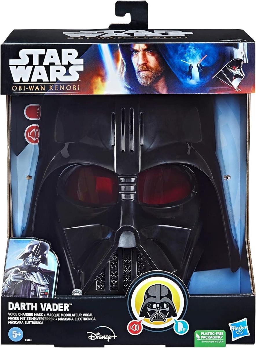 Star Wars Darth Vader Elektronische Maske mit Stimmverzerrer, Spielzeug für Kids ab 5 für Rollenspiele mit Soundeffekten