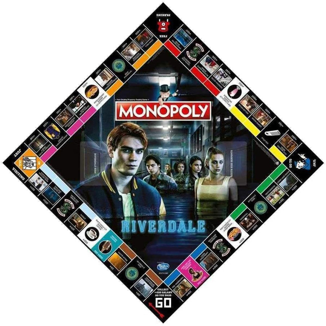 Hasbro Riverdale Monopoly-Brettspiel, Join Veronica, Archie, Jughead, Betty, Cheryl und Pop, Advance to Sunnyside Trailer Park, Sweetwater River und The Pembrooke, für Spieler ab 8 Jahren