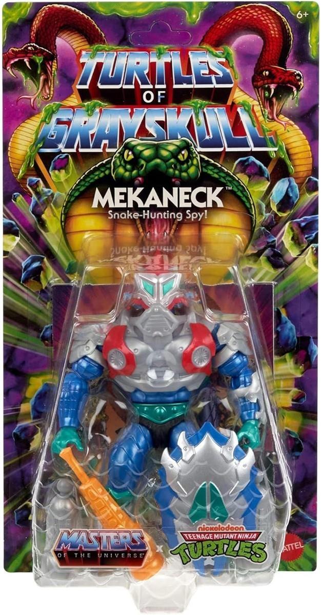 Masters of the Universe Origins Turtles of Grayskull Mekaneck Reptile Wars Bewegliche Actionfigur, Teenage Mutant Ninja und MOTU Crossover Helden-Spielzeug, JBN00