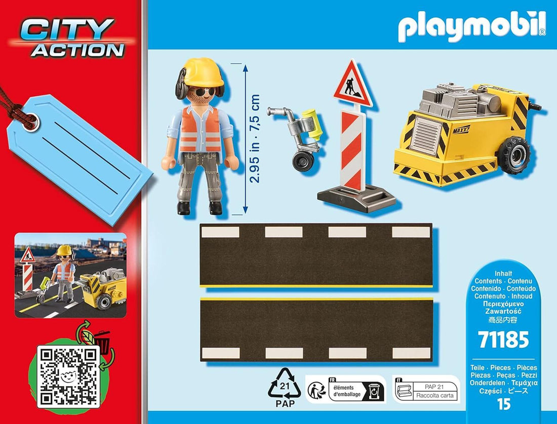 Playmobil City Action 71185 Arbeiter mit Bodensäge
