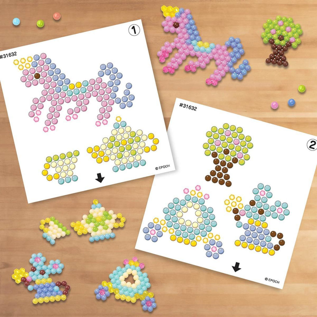 Aquabeads 31506 Pastell Märchenwelt Set - Themen Nachfüllset, Wasserperlen, Bastelspaß für Kinder ab 4 Jahren, ohne Bügeln oder Kleben