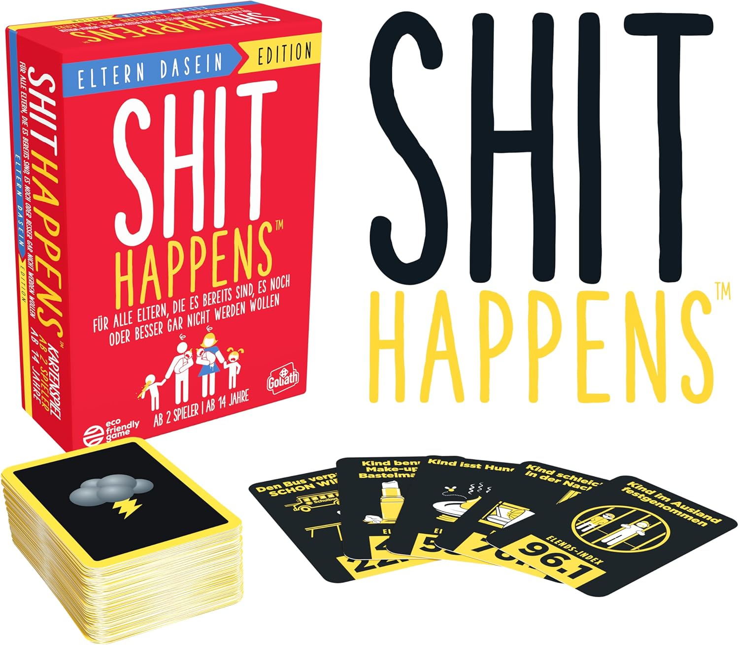 Goliath Shit Happens Eltern Dasein Edition, Kartenspiel ab 14 Jahren, Gesellschaftsspiele für 2 Oder Mehr Spieler