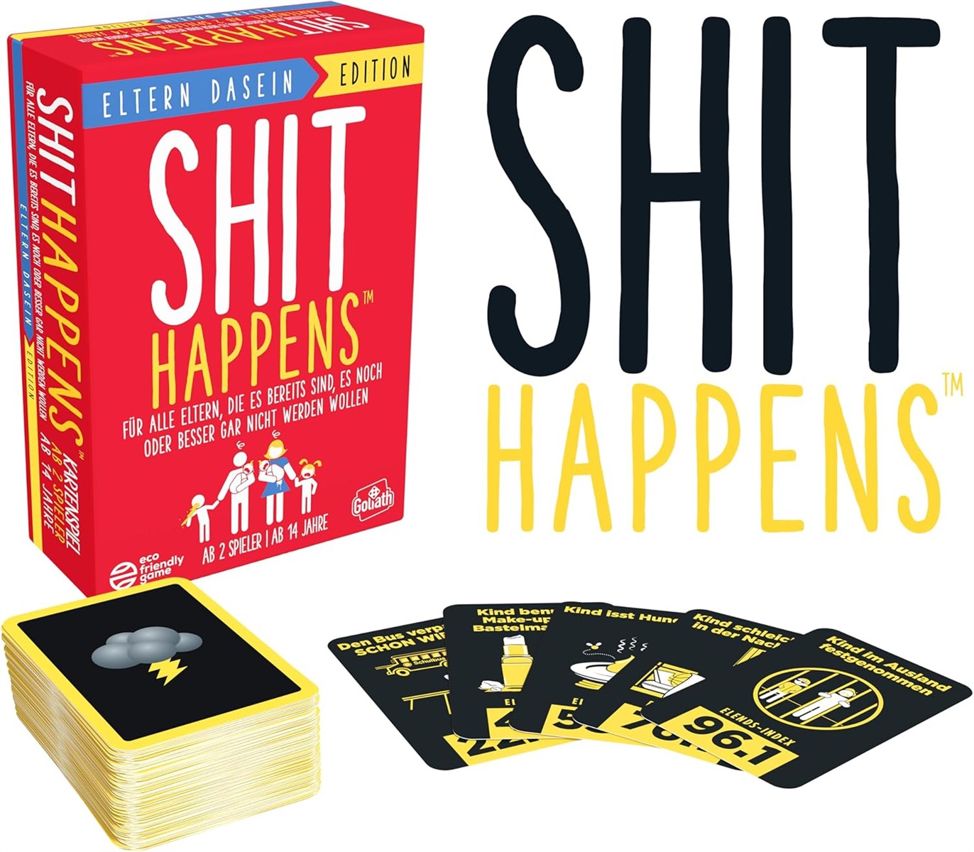 Goliath Shit Happens Eltern Dasein Edition, Kartenspiel ab 14 Jahren, Gesellschaftsspiele für 2 Oder Mehr Spieler