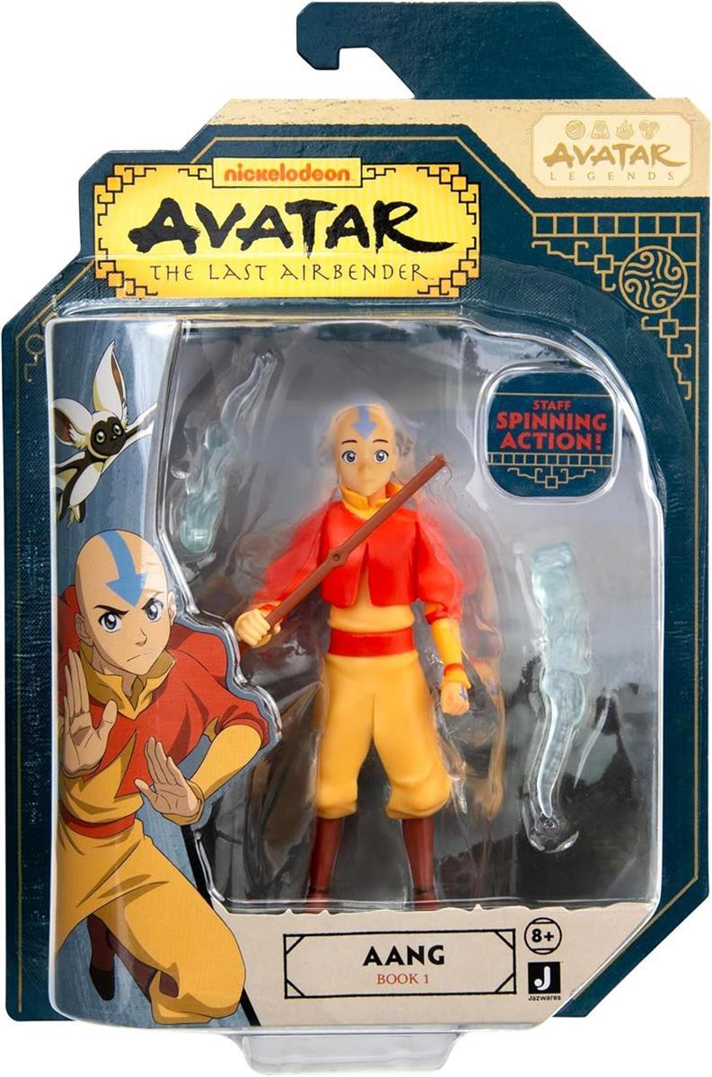 Avatar: The Last Airbender Aang (Book One) – 11,4 cm große Figur mit Staff, Lufteffekten und Battle Action