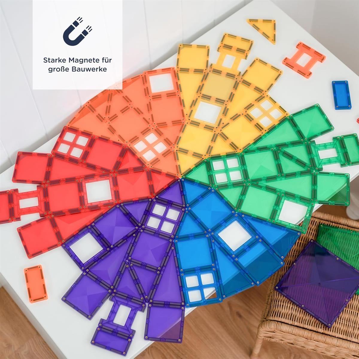 CONNETIX Magnetbausteine Regenbogen Kreativpaket, 102 Stück