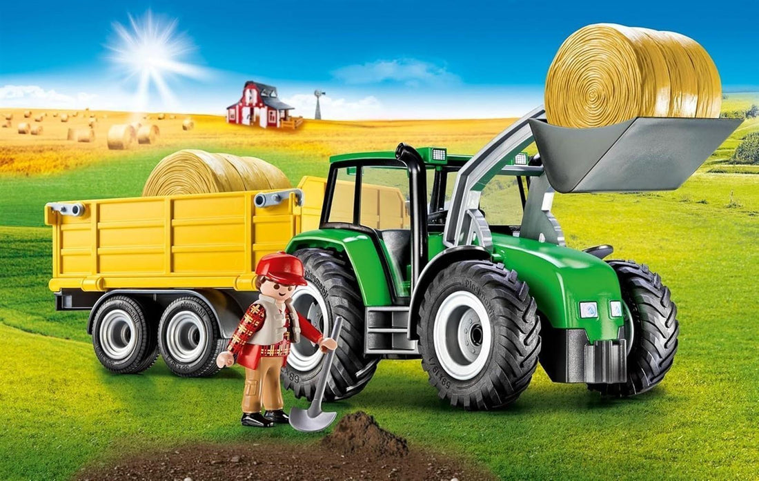PLAYMOBIL 9317 Traktor mit Anhänger Spielset, Einzeln, Mehrfarbig, Standard