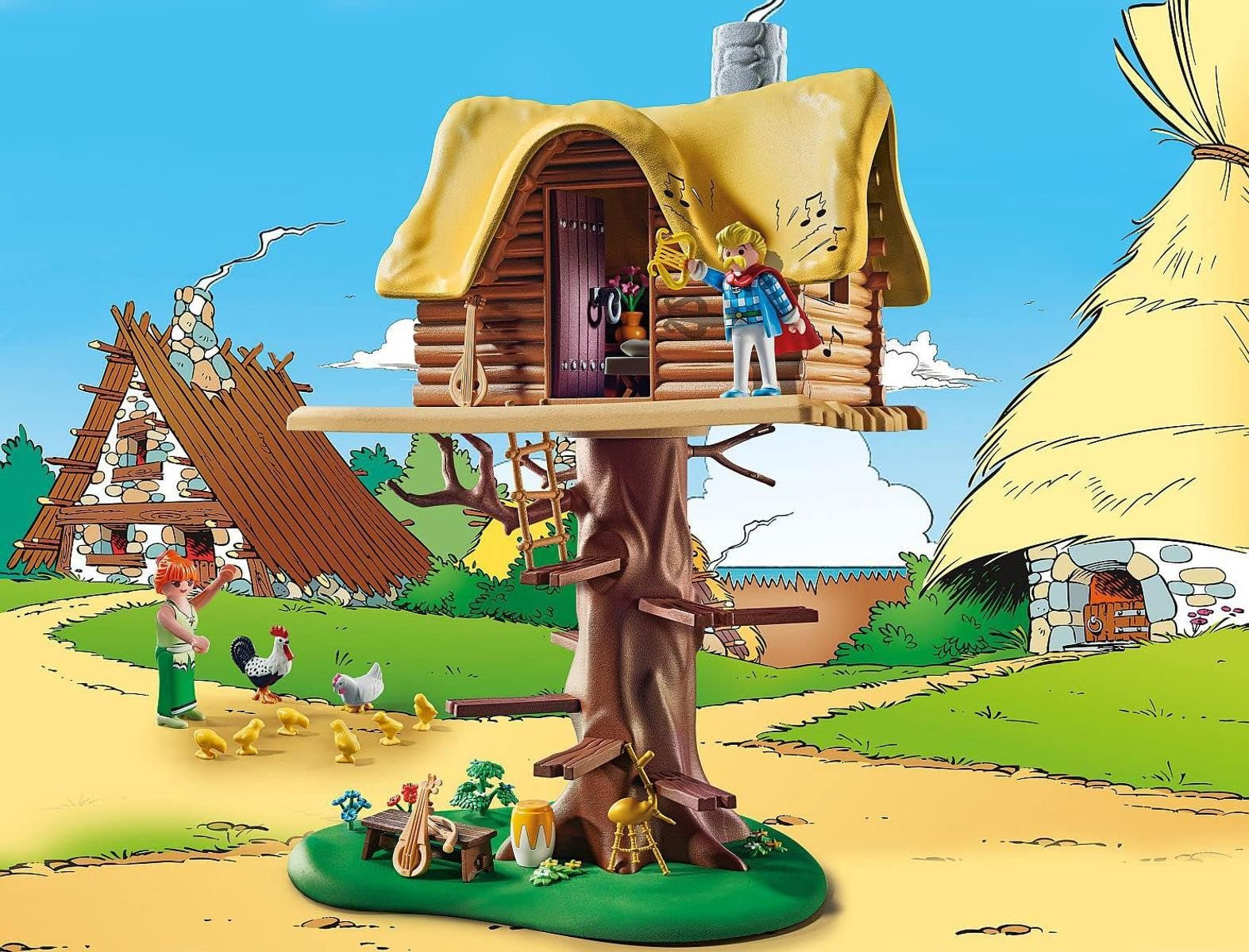 PLAYMOBIL Asterix 71016 Troubadix mit Baumhaus