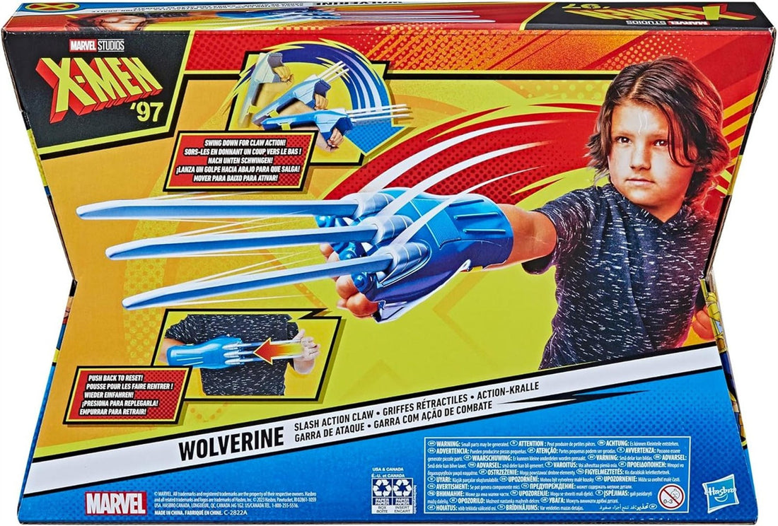 Marvel Studios X-Men '97 Wolverine Action-Kralle Rollenspielzeug, Superhelden-Spielzeug für Kinder ab 5 Jahren, Blue