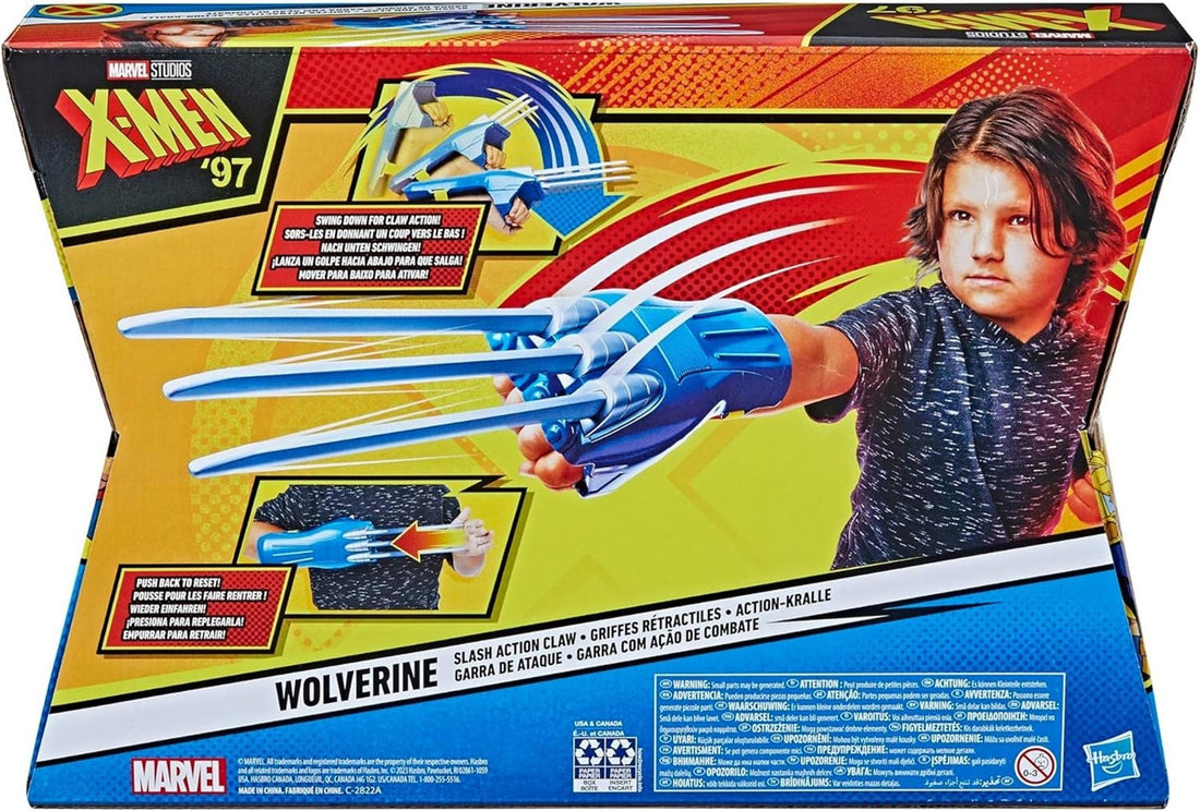Marvel Studios X-Men '97 Wolverine Action-Kralle Rollenspielzeug, Superhelden-Spielzeug für Kinder ab 5 Jahren, Blue