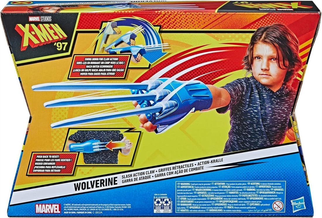 Marvel Studios X-Men '97 Wolverine Action-Kralle Rollenspielzeug, Superhelden-Spielzeug für Kinder ab 5 Jahren, Blue