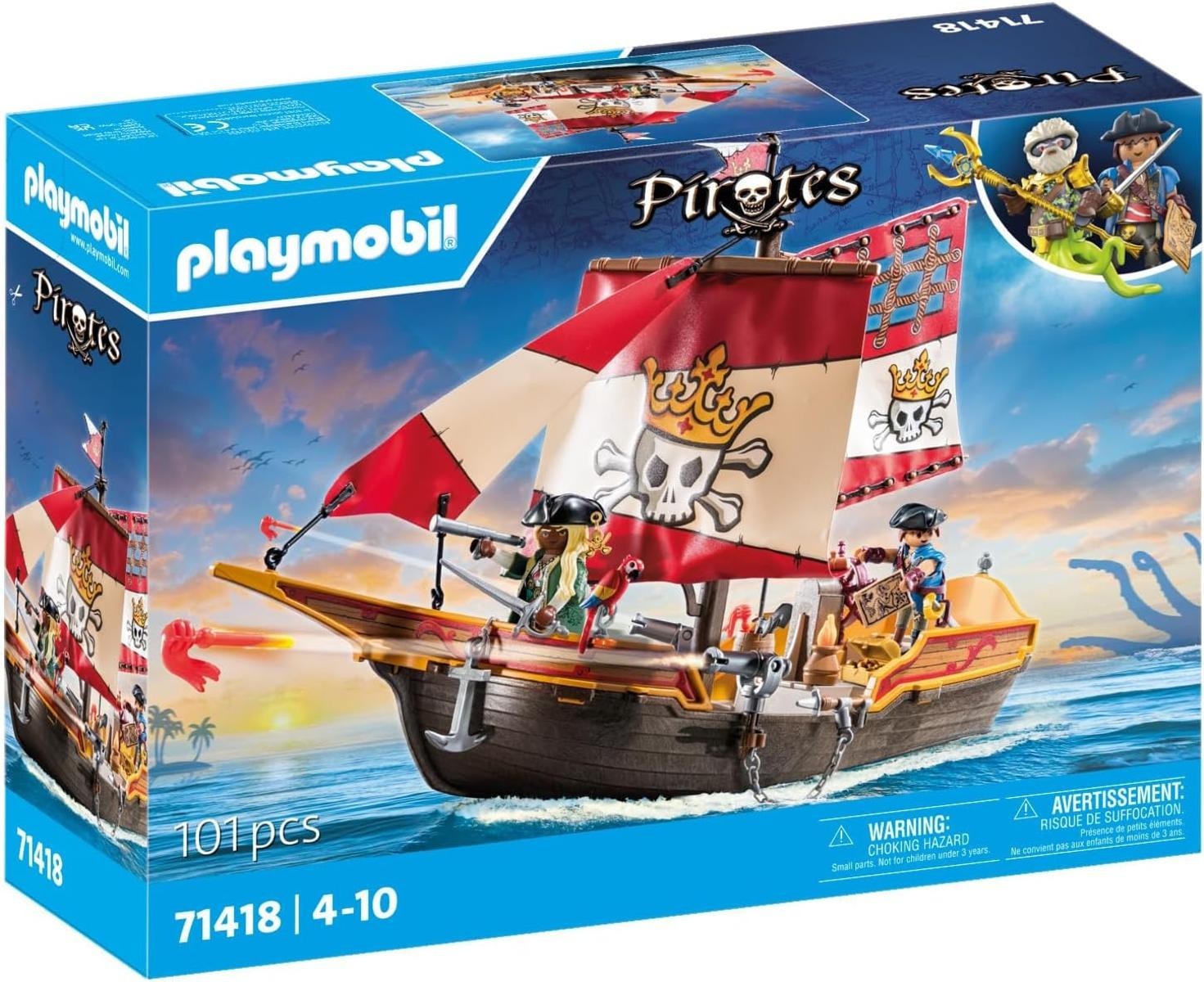 PLAYMOBIL Pirates 71418 Piratenschiff ab 4 Jahre