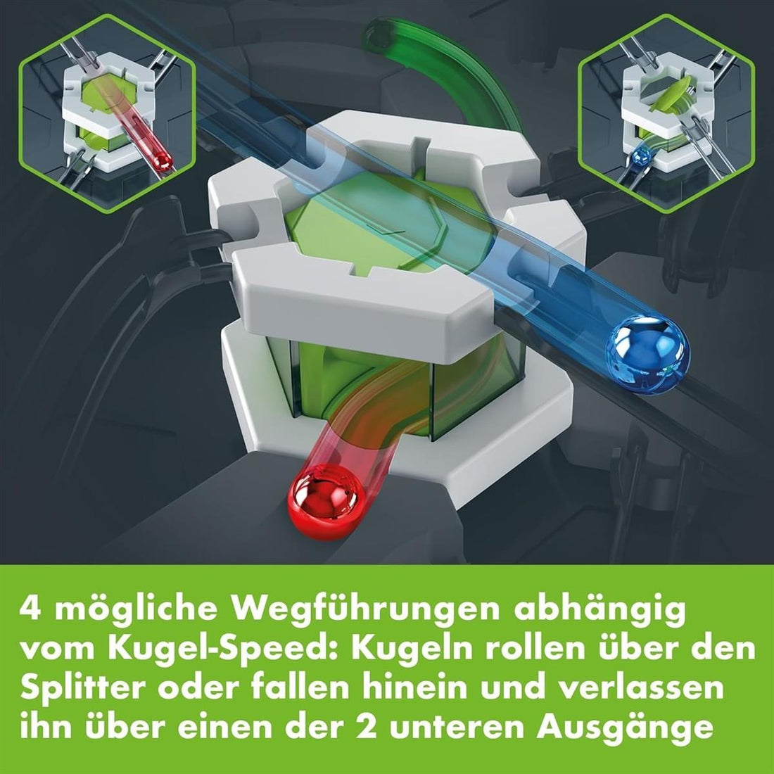 Ravensburger GraviTrax PRO Element Splitter 22383 - GraviTrax Erweiterung für Deine Kugelbahn - Murmelbahn und Konstruktionsspielzeug ab 8 Jahren, GraviTrax Zubehör kombinierbar mit Allen Produkten