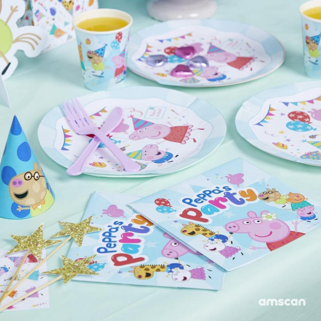 Amscan 9918341 – Peppa Pig Papiertischdecke für Kindergeburtstage, 1,8 m x 1,2 m