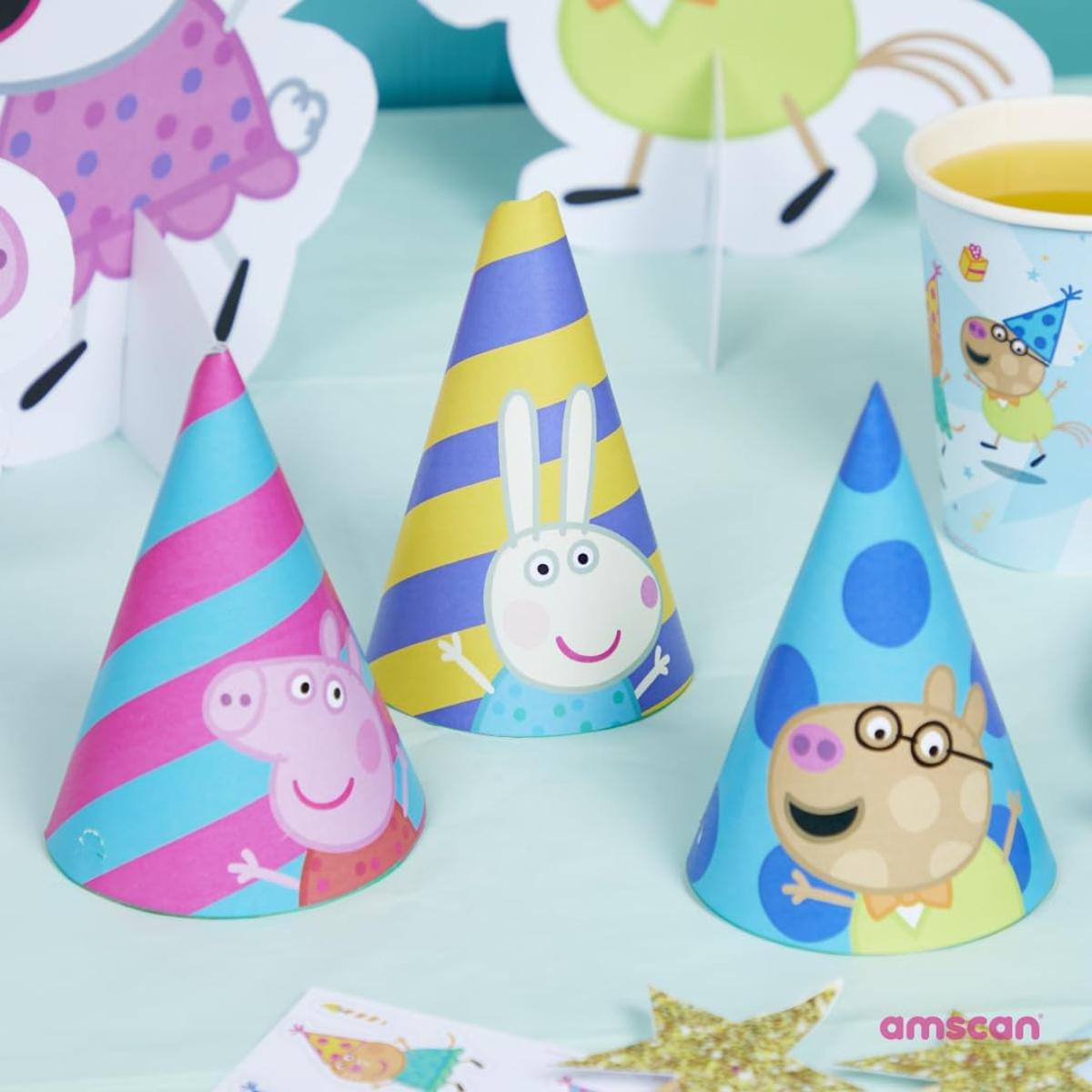Amscan 9918347 – Peppa Pig Kindergeburtstags-Einladungen und Umschläge, 6 Stück