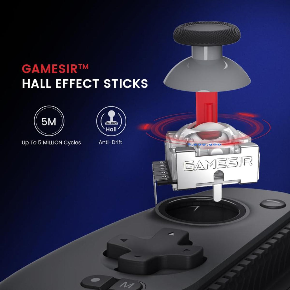 GameSir G8 Plus Bluetooth Mobile Game Controller für Switch & iOS & Android & Tablets, Wireless Gamepad mit Hall-Effekt Joysticks/Hall Trigger, Spiele Minecraft, Genshin Impact, Call of Duty Mobile