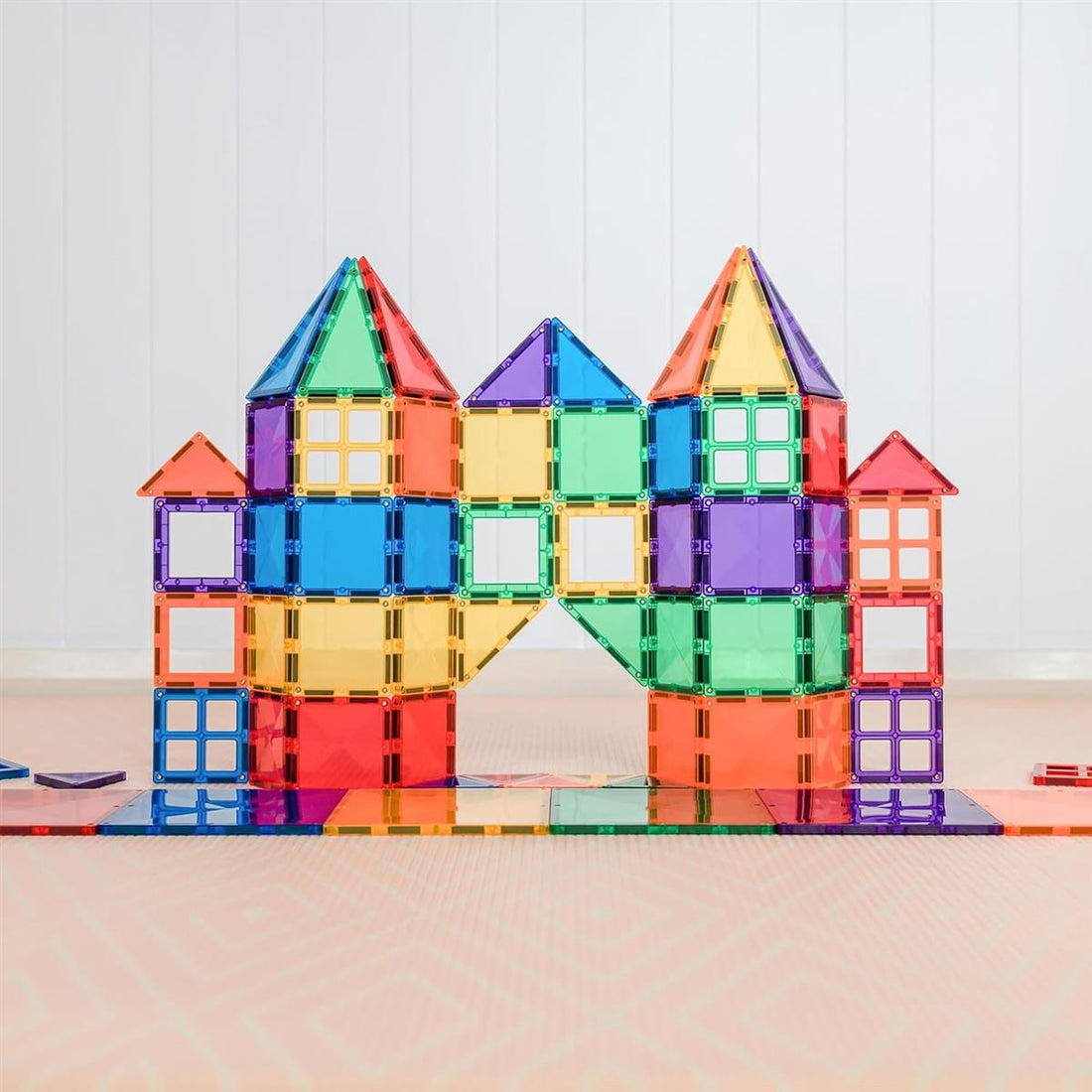 CONNETIX Magnetbausteine Regenbogen Starterpaket 60 Stück Basis Set ab 3 Jahren