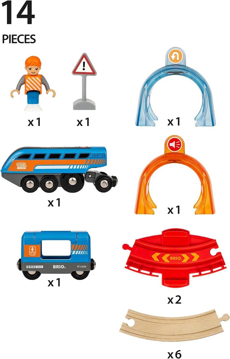 BRIO World 33974 Smart Tech Sound Action Tunnel Starterset ab 3 Jahre