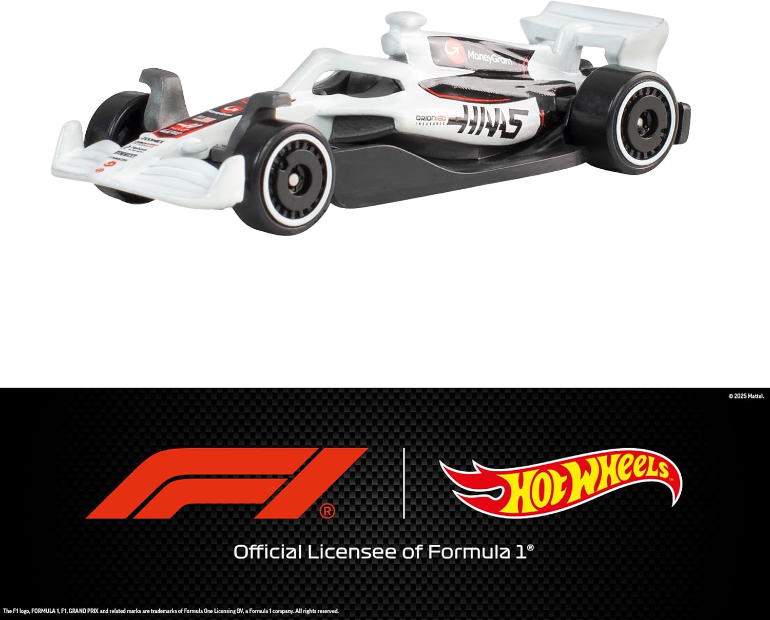 Hot Wheels Maßstab 1:64 5er-Pack Formel 1 Die-Cast-Spielzeugautos, 5er-Set mit offiziell lizenzierten F1-Rennwagen zum Spielen, Sammeln und Ausstellen, JLN11