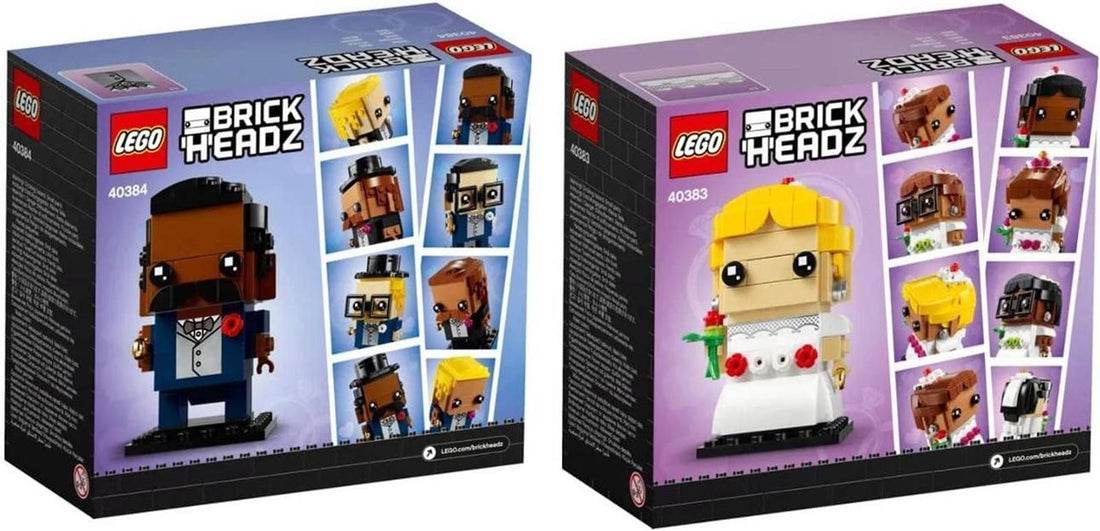 LEGO® BrickHeadz 40383 Braut + 40384 Bräutigam Bundle Hochzeit