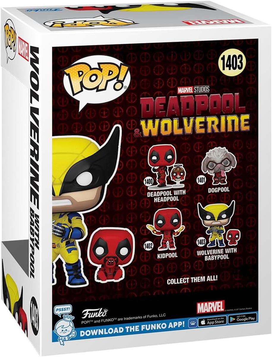 Funko Pop! & Buddy: Deadpool & Wolverine - Wolverine with Babypool - Vinyl-Sammelfigur - Geschenkidee - Offizielle Handelswaren - Spielzeug Für Kinder und Erwachsene - Movies Fans