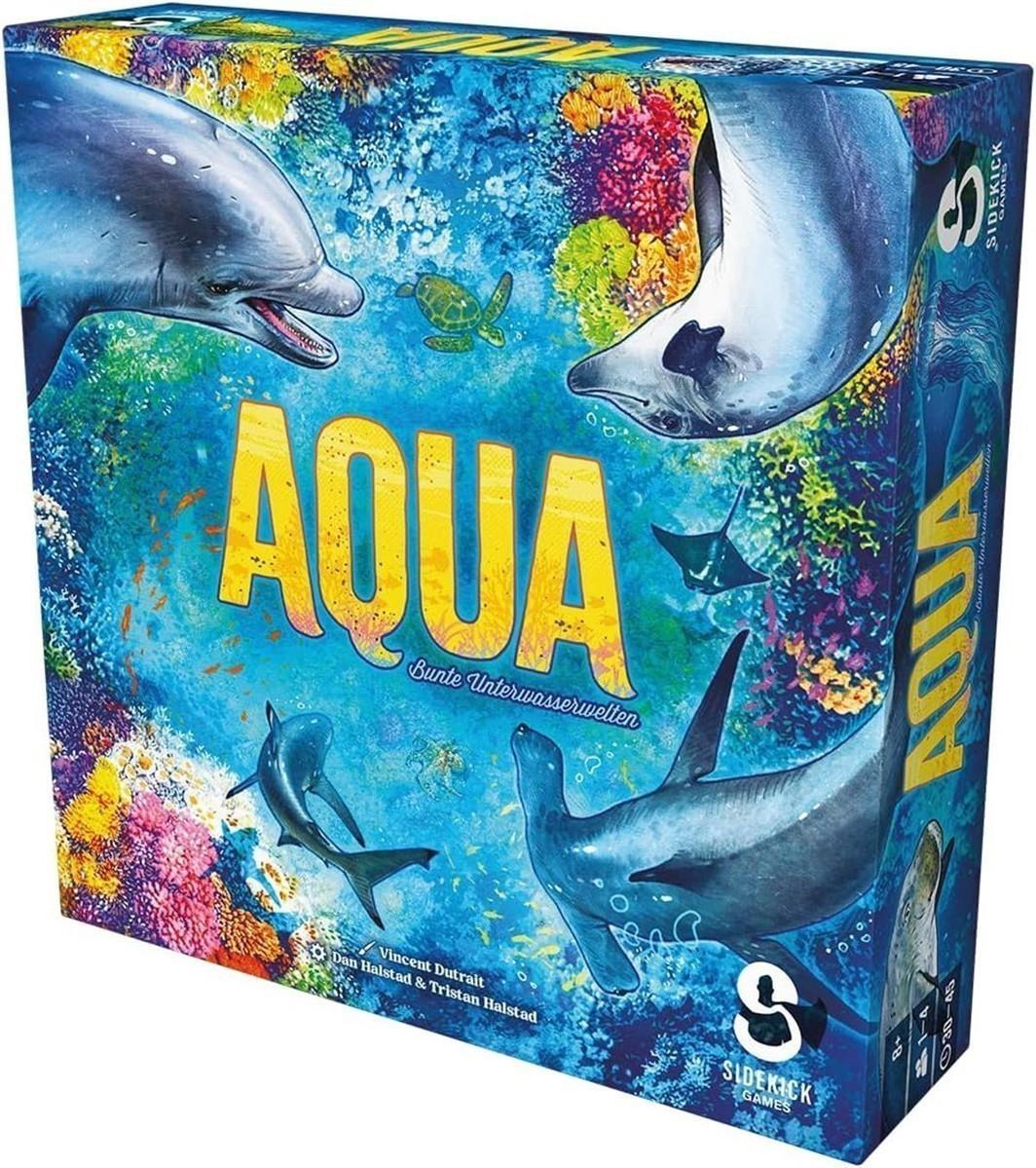 Sidekick Games, Aqua: Bunte Unterwasserwelten, Familienspiel, Legespiel, 1-4 Spieler, Ab 8+ Jahren, 30-45 Minuten, Deutsch