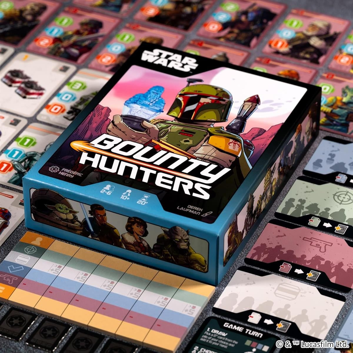 Zygomatic, Star Wars: Bounty Hunters, Familienspiel, Kartenspiel, 2-6 Spieler, Ab 10+ Jahren, 20 Minuten, Deutsch