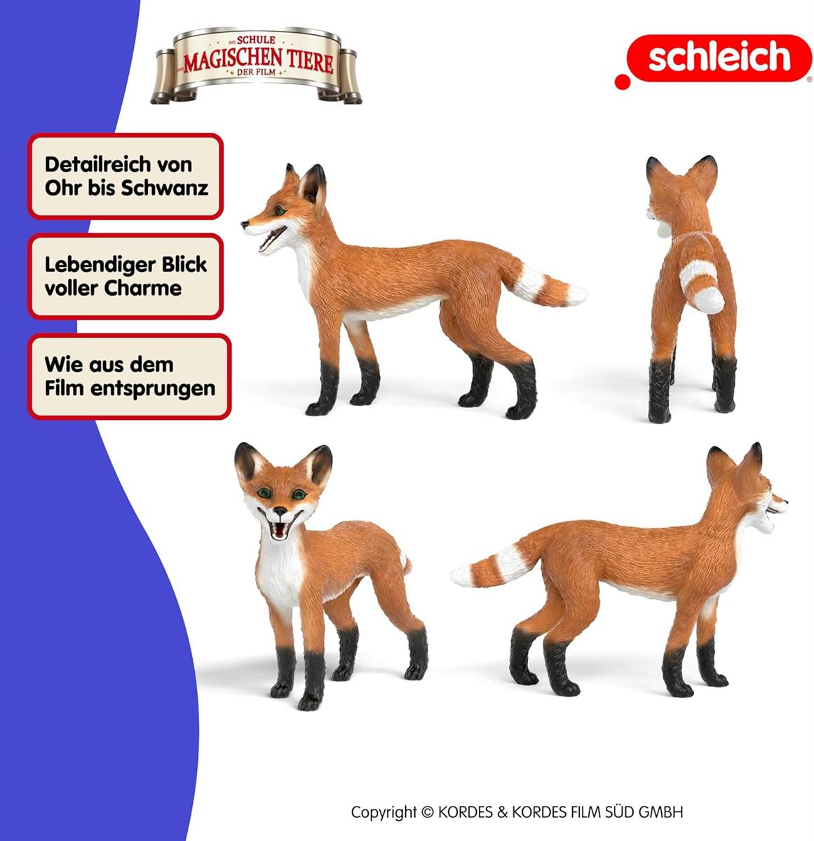 schleich 14908 Rabbat der Fuchs, ab 3 Jahren, Die Schule der magischen Tiere - Spielfigur, 10 x 3 x 7 cm