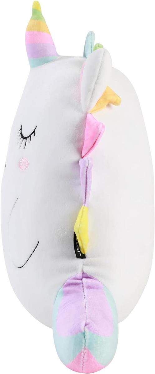 I-TOTAL ® Dekokissen für Kinder/Wohnzimmer Flauschiges Stoffkissen Form Einhorn